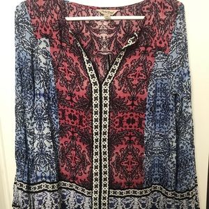 LUCKY BRAND peasant long sleeve top S